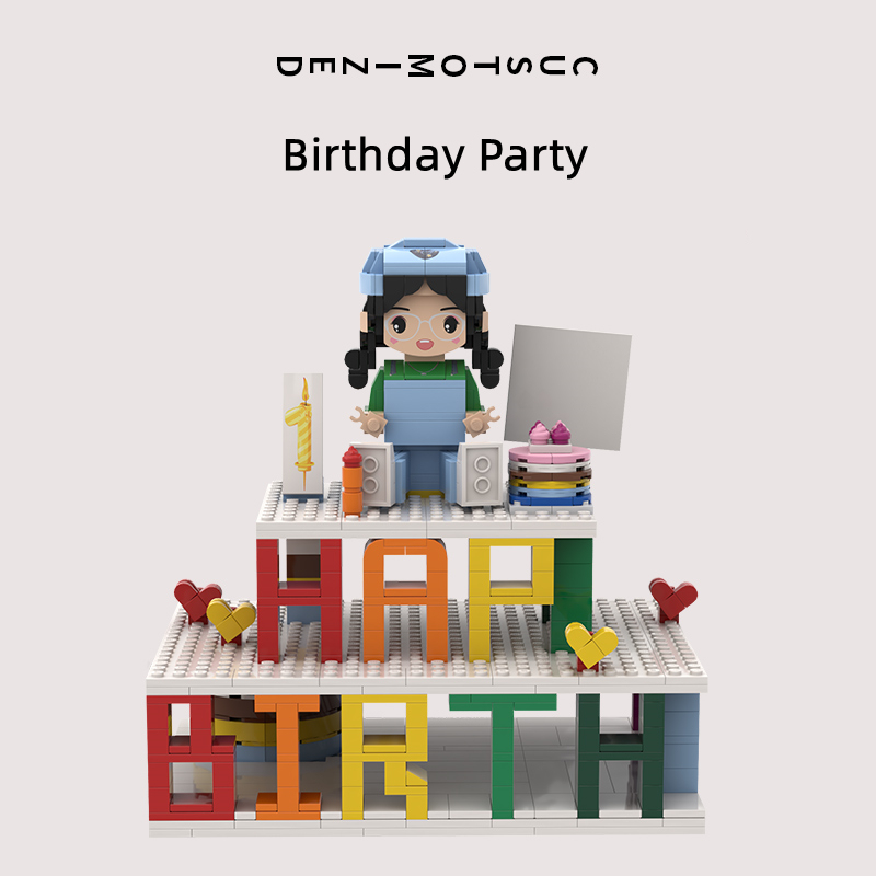 Photo customized portrait building blocks