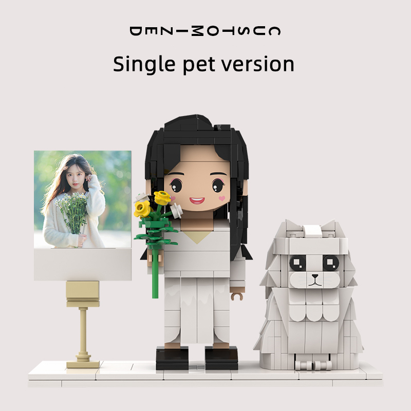 Photo customized portrait building blocks