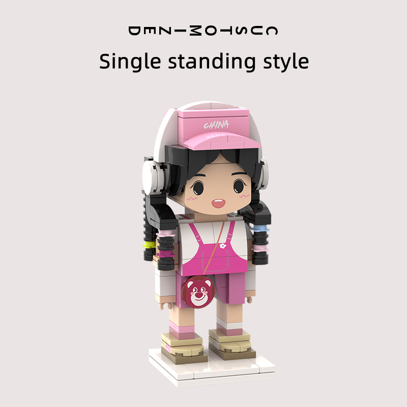 Photo customized portrait building blocks