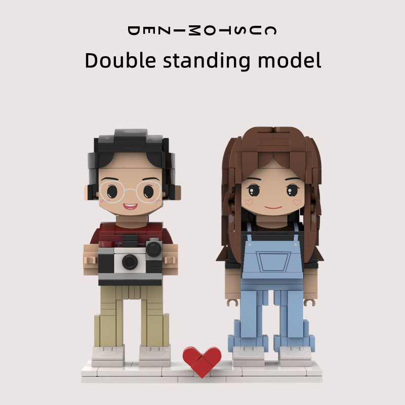 Photo customized portrait building blocks