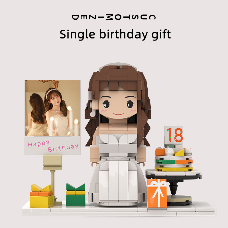 Photo customized portrait building blocks