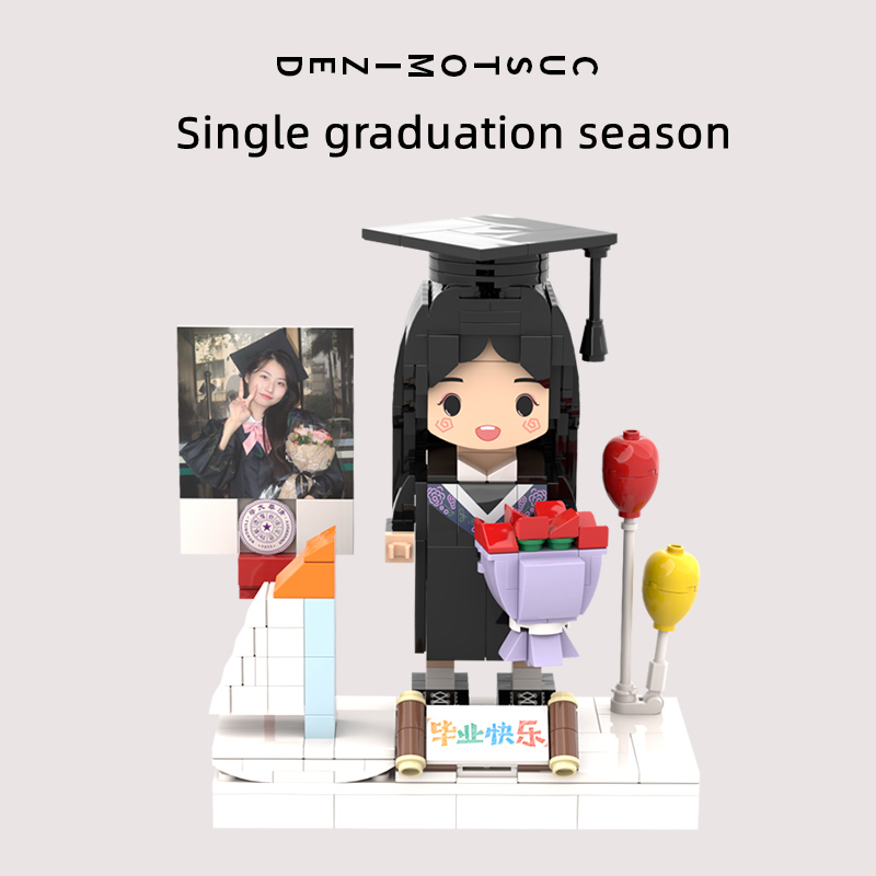 Photo customized portrait building blocks