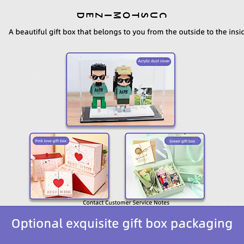 Photo customized portrait building blocks