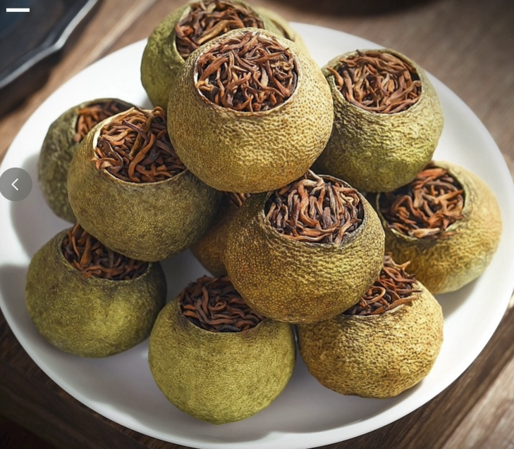 Small green tangerine puerh