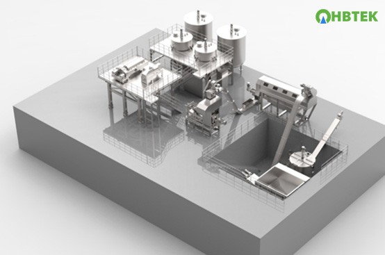 Mixed pretreatment of kitchen and organic waste (10-500 tons)