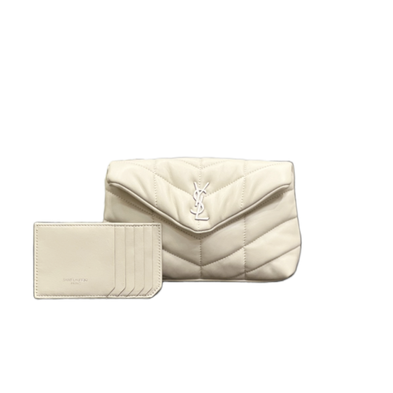 PUFFER SMALL POUCH IN QUILTED LAMBSKIN