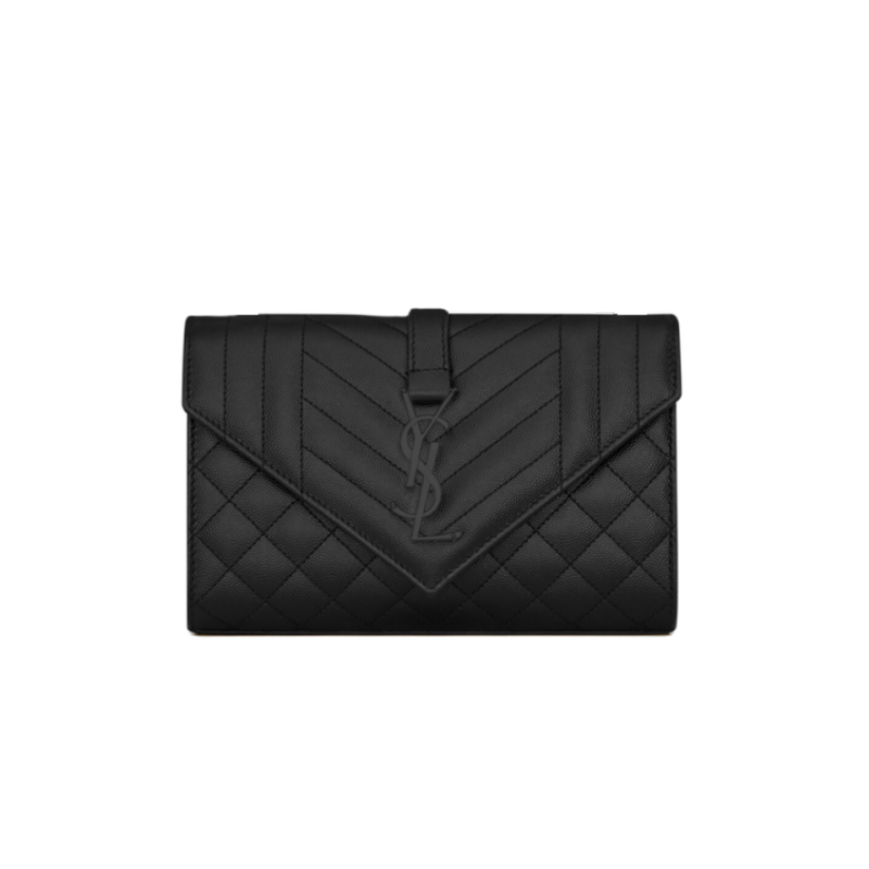 ENVELOPE SMALL IN QUILTED GRAIN DE POUDRE EMBOSSED LEATHER