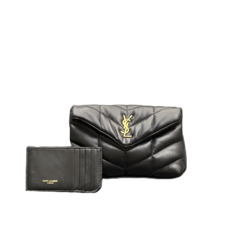 PUFFER SMALL POUCH IN QUILTED LAMBSKIN