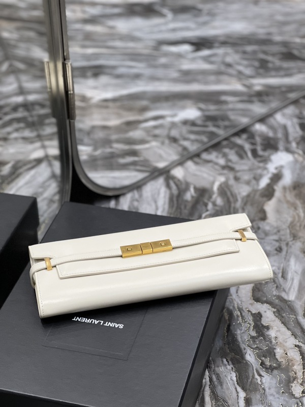 MANHATTAN CLUTCH IN BOX SAINT LAURENT LEATHER