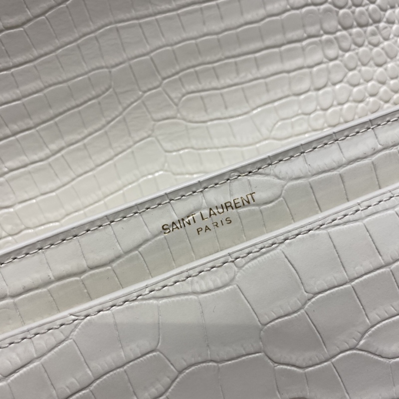 SUNSET MEDIUM IN CROCODILE-EMBOSSED LEATHER