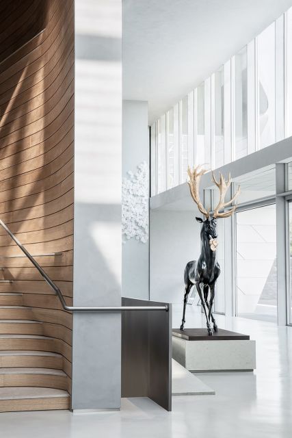 Residence Mock Up Decoration Bronze Statue Deer Sculpture