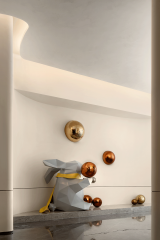 Painted Rabbit Metal Sculpture indoor Decor