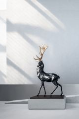 Residence Mock Up Decoration Bronze Statue Deer Sculpture