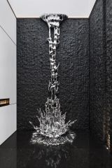 Mirror Polished Indoor Modern Metal Sculpture and  Metal Display table