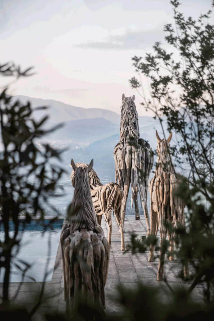 Fiberglass Horse Sculpture