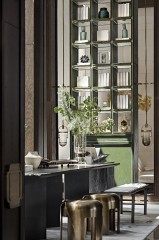 Antique Brass Stainless Steel Tables and Stools