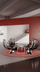 Painted Metal Lounge Chair,Stool,Chair