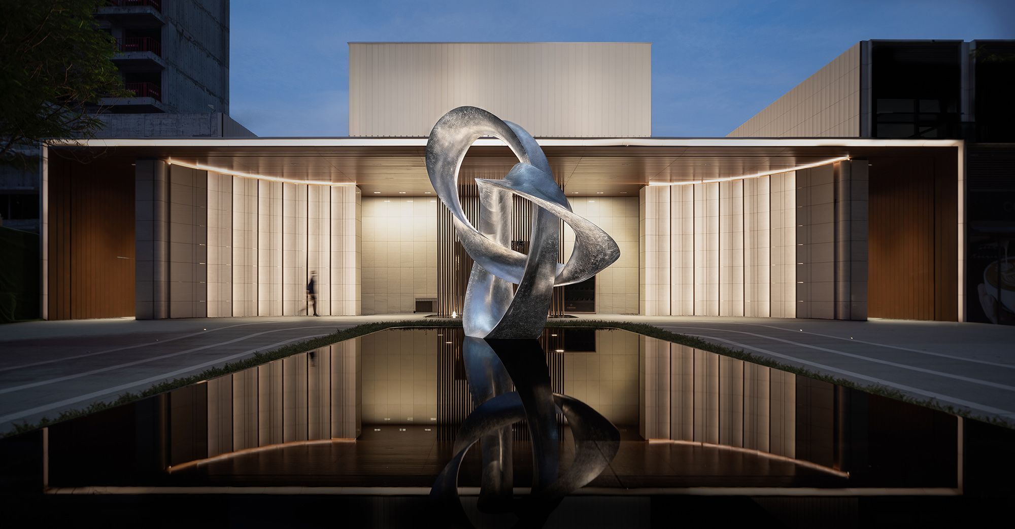 Modern Metal Infinity Abstract Sculpture