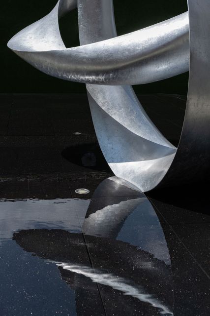 Modern Metal Infinity Abstract Sculpture