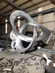 Modern Metal Infinity Abstract Sculpture