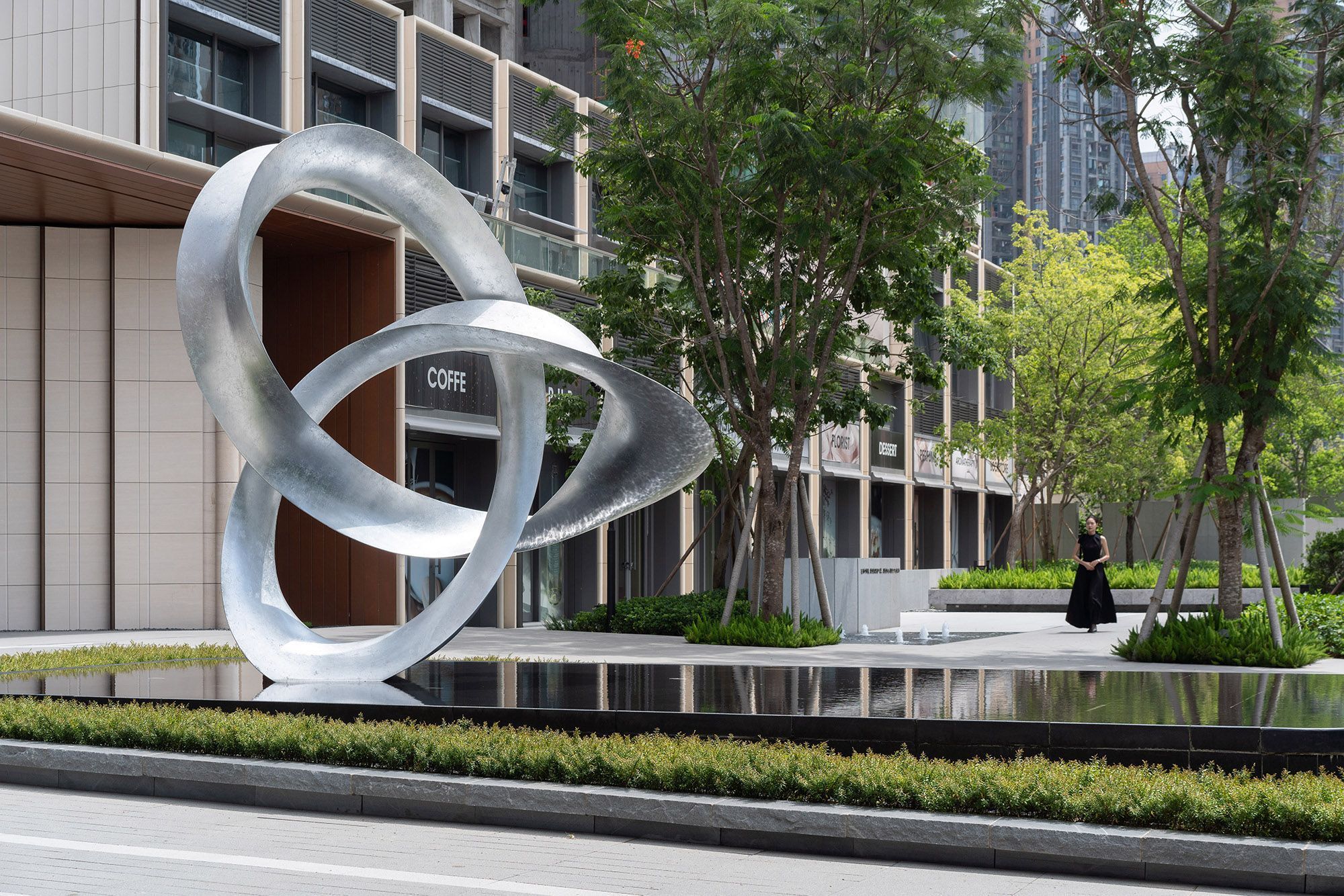 Modern Metal Infinity Abstract Sculpture