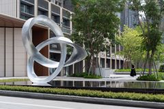 Modern Metal Infinity Abstract Sculpture