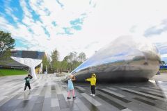 Large Street Corner Abstract Whale Sculpture