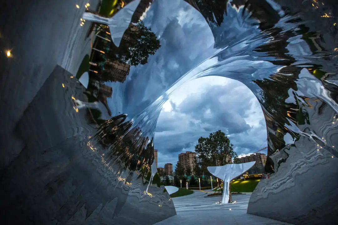 Large Street Corner Abstract Whale Sculpture