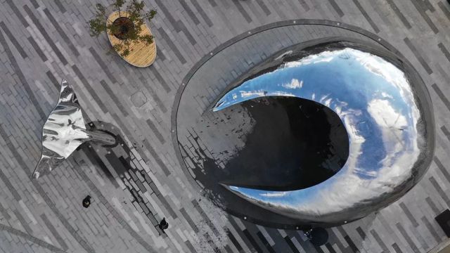 Large Street Corner Abstract Whale Sculpture