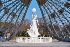 Large Stainless Steel Clam Shell Pearl Fairy Sculpture
