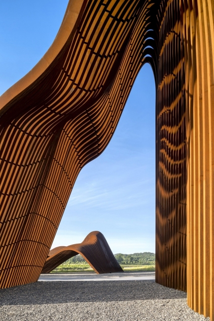 Modern Painted Metal Moutian Sculpture For Public