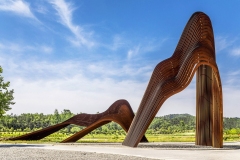 Modern Painted Metal Moutian Sculpture For Public