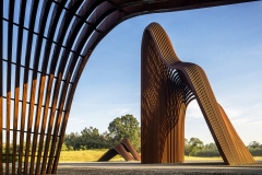 Modern Painted Metal Moutian Sculpture For Public