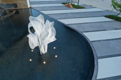 White Modern Metal Art Sculpture For Outdoor