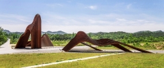 Modern Painted Metal Moutian Sculpture For Public