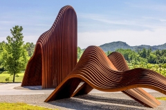Modern Painted Metal Moutian Sculpture For Public