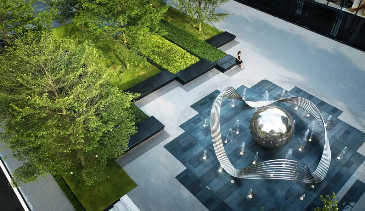 Modern Stainless Steel Hall Of Light Sculpture For Outdoor