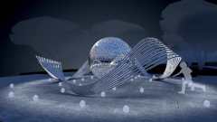 Modern Stainless Steel Hall Of Light Sculpture For Outdoor