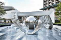 Modern Stainless Steel Hall Of Light Sculpture For Outdoor