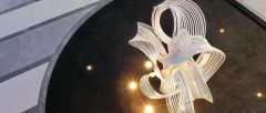 White Modern Metal Art Sculpture For Outdoor
