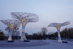 Outdoor Decorative Abstract Metal Tree Sculpture