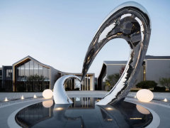 Heart of the Ocean Stainless Steel Mirror Sculpture For Outdoor Decoration