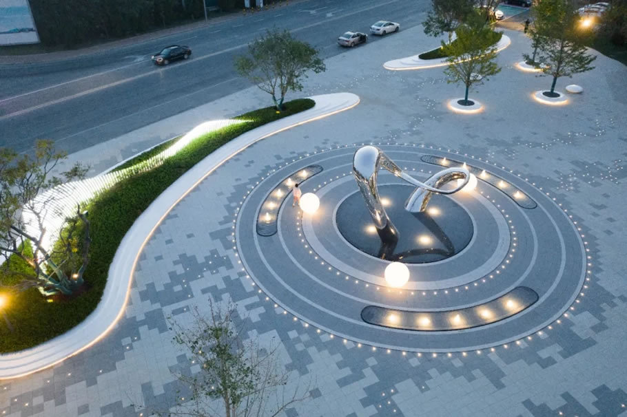 Heart of the Ocean Stainless Steel Mirror Sculpture For Outdoor Decoration