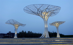 Outdoor Decorative Abstract Metal Tree Sculpture