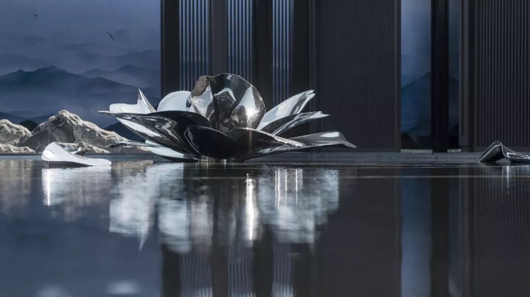 Mirror Stainless Steel Begonia Flower Sculpture For Outdoor