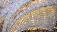 Abstract Wings Stainless Steel Sculpture With Lights