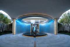 Modern Outdoor Stainless Steel Ellipse Landscape Sculpture