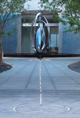 Modern Outdoor Stainless Steel Ellipse Landscape Sculpture
