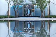 Modern Outdoor Stainless Steel Ellipse Landscape Sculpture