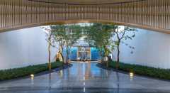 Modern Outdoor Stainless Steel Ellipse Landscape Sculpture